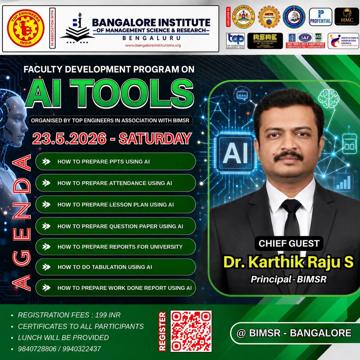 Faculty Development Program on AI tools 2026 Faculty Development Program Poster 